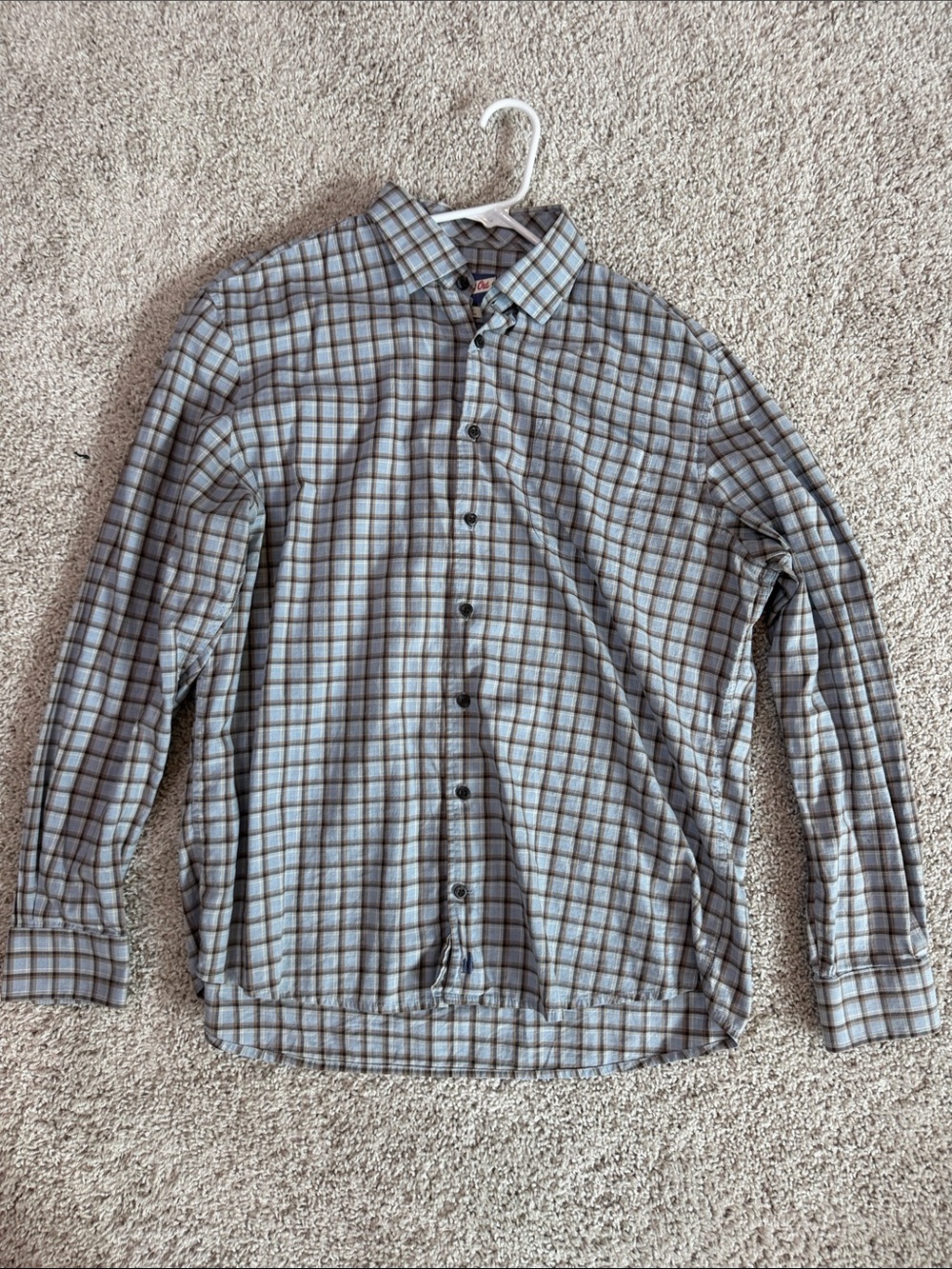 johnnie-O Men's Plaid Button-Down Shirt in Blue and Gray
